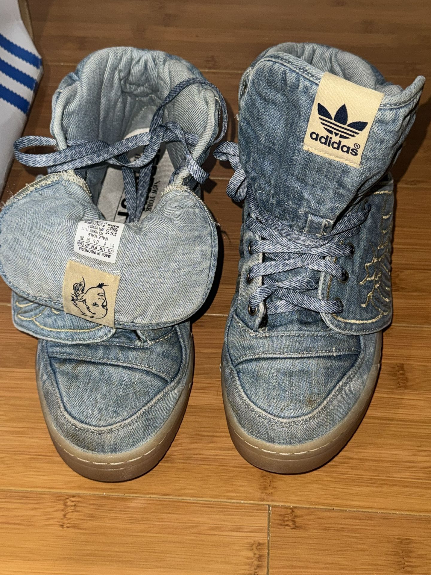 jeremy scott x adidas js wings 'denim’ (used)