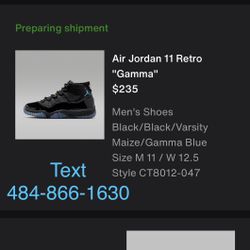 Air Jordan 11 Retro Gamma Blue Size 11