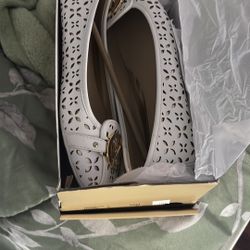 Michael Kors White Flats
