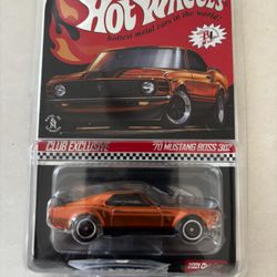 Hot Wheels 2021 RLC Redline Club 70 Mustang Boss 302 Club Car Orange W/Button