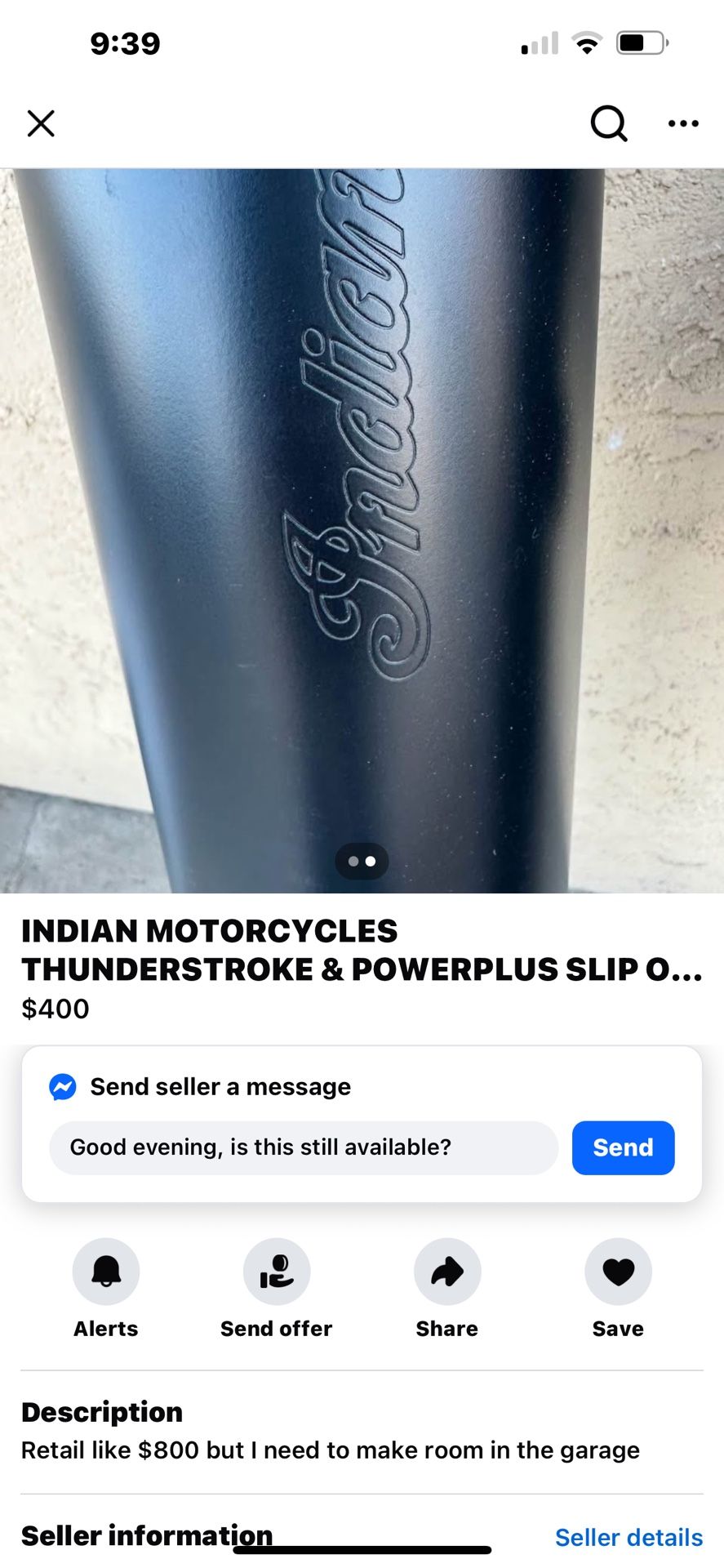 INDIAN MOTORCYCLES THUNDERSTROKE & POWERPLUS SLIP O...