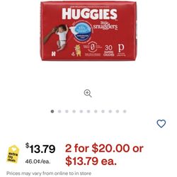 Premie Huggies Diapers 
