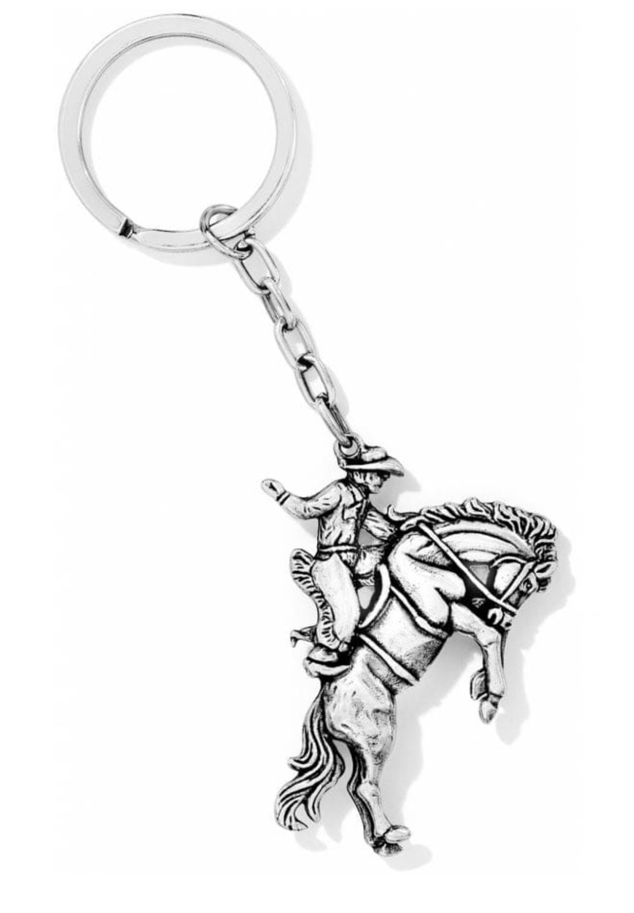 Silver Brighton Wild West Key Fob Silver Plated (comes With Matching Cowboy Cowgirl Spur Keychain)