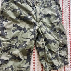 Arizona Jean Co Boys Cargo Shorts Size 18 Camouflage 100% Cotton