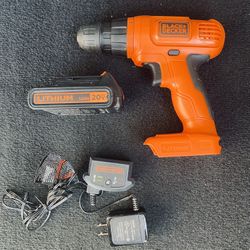 Black + Decker  20V Cordless Drill/Driver, 3/8