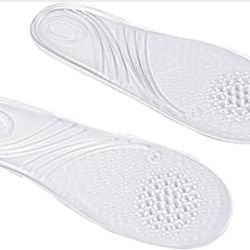Invisible Gel Insoles for Women, Silicone Arch Massaging Shoe Cushions, Anti-Slip Foot Care Inserts for High Heels and Daily Wear, One Pair Free Size.