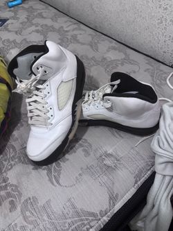 Air Jordan 5 White Black Sneakers