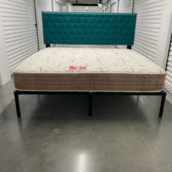 King Bed Frame With Mattress 