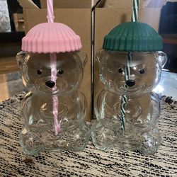 Glass Bear Cups Cute!