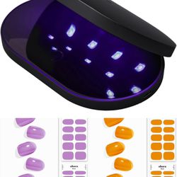  Portable Gel Lamp (Black) With 3 Cases Of Gel Nail Strips