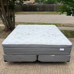 King Bed Set Mattress Box Spring And Metal Base Include