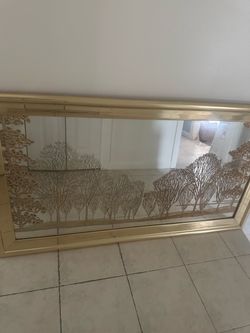 Gold Miror with design