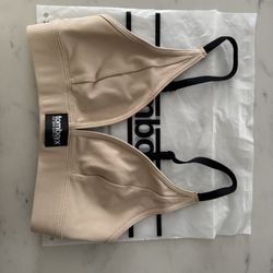 TomboyX Bamboo Rib Triangle Bralette XS Taupe – New