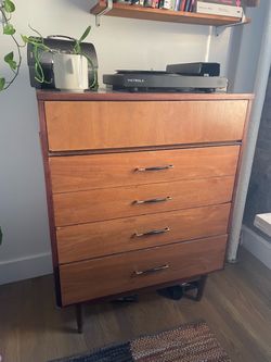 Vintage MCM tallboy dresser