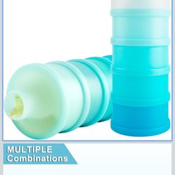 Accmor Baby Formula Dispenser On The Go, Stackable Formula Dispenser Formula Container to Go, Non-Spill Portable Milk Powder Kids Snack Storage Contai