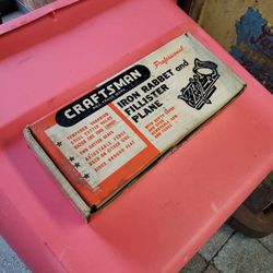 Vintage Craftsman tool 3730 hand Rabbit and Filletster wood plane with original box