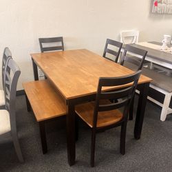 Dining Table With 4 Chairs And A Bench 