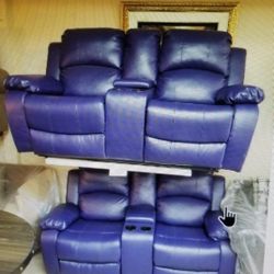 New 2 Pcs Sofas Reclining Set Sample Floor Only $499