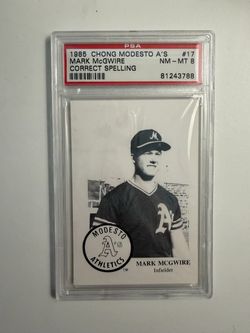 Mark McGwire Modesto A’s Rookie card graded