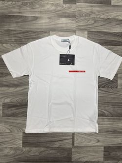 Prada White Piqué T-Shirt (Small) NWT • Authentic Designer Tee