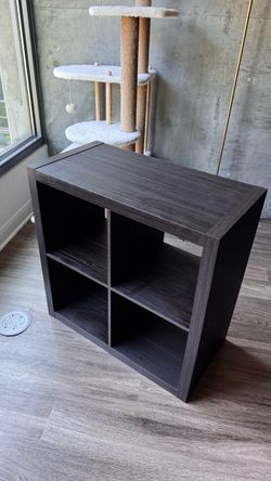Dark Brown 4-Cube Storage Shelf Unit