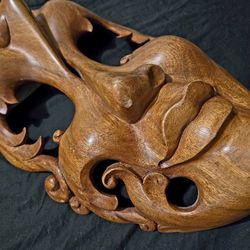 NOVICA “Joy and Sorrow” Suar Wood Mask by Wayan Rendah – Hand‑Carved – Great...