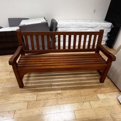 Teak patio bench 