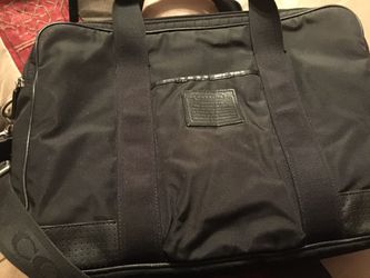 BLACK COACH BAG WITH LONG AND AND SHORT STRAP