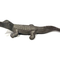 Sand Casted Alligator And Lizard Accent Figurine Piece/Paper Weight