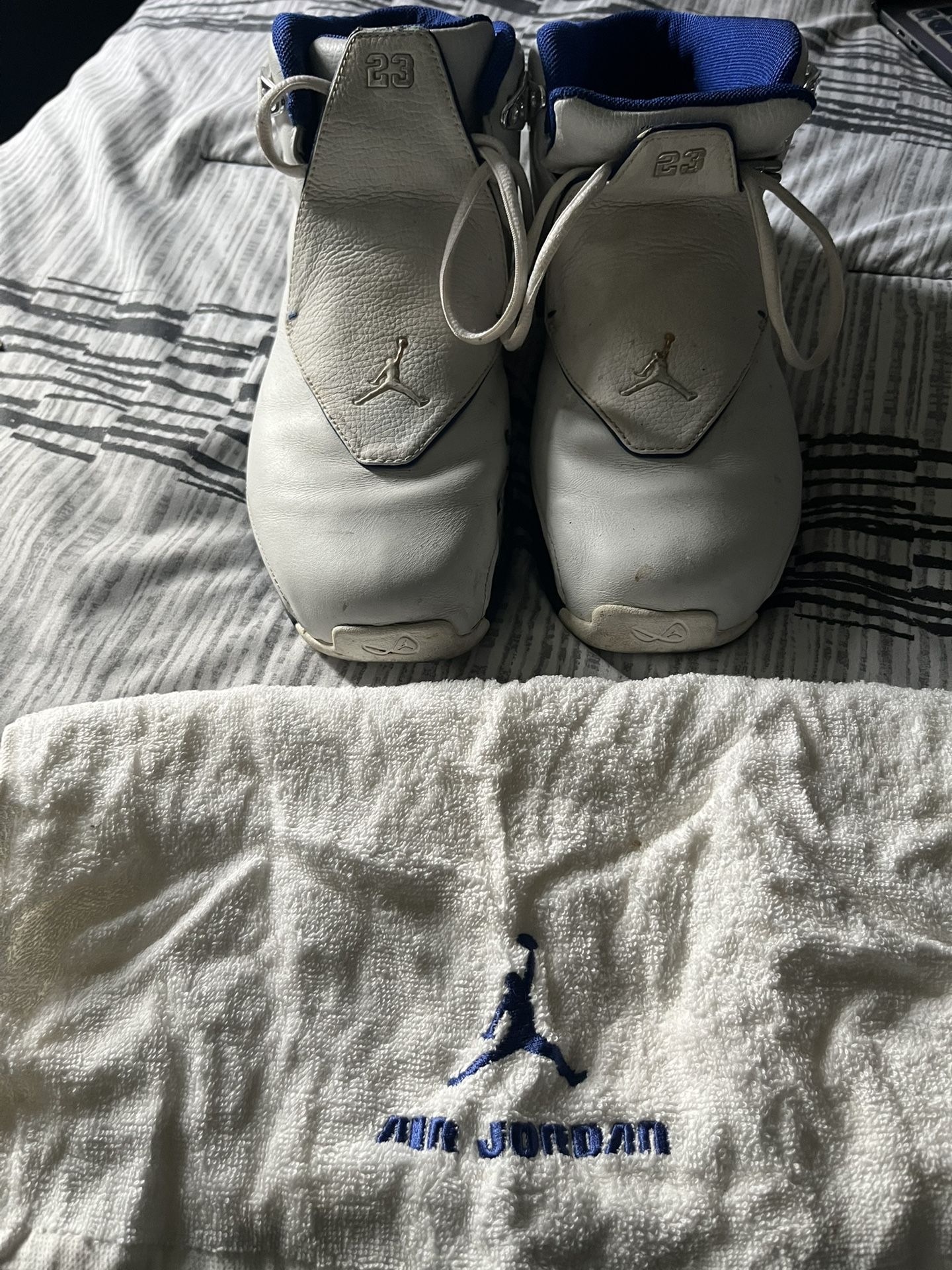 Air Jordan 18 Retro White Sport Royal (2003) Size 9.5