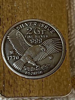 SILVER ISSUE 2GR FINE SILVER  COIN  MONEY CLIP
