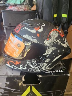 Full face Helmet for Adults Men and Women Dual Visor with Internal Sunshield DOT Approved (Matte Black White, Large)