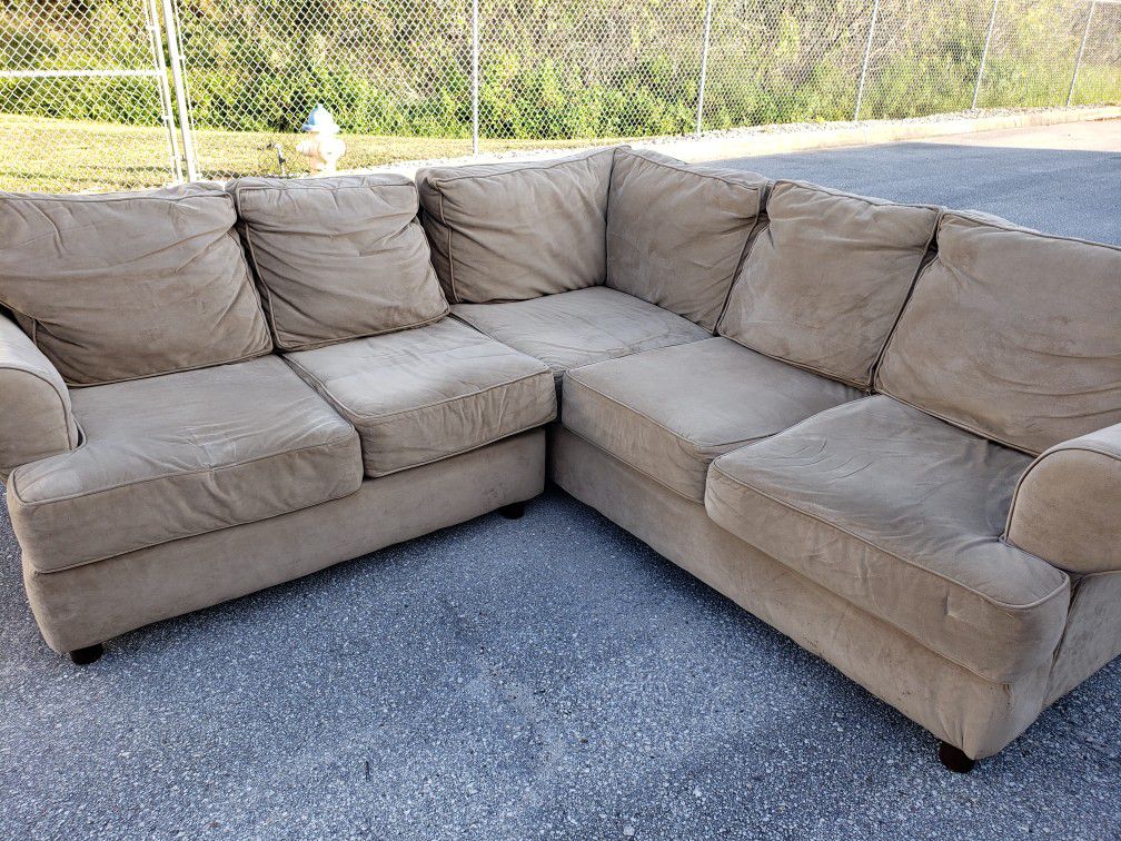 Sueded Microfiber Sofa Couch Sectional