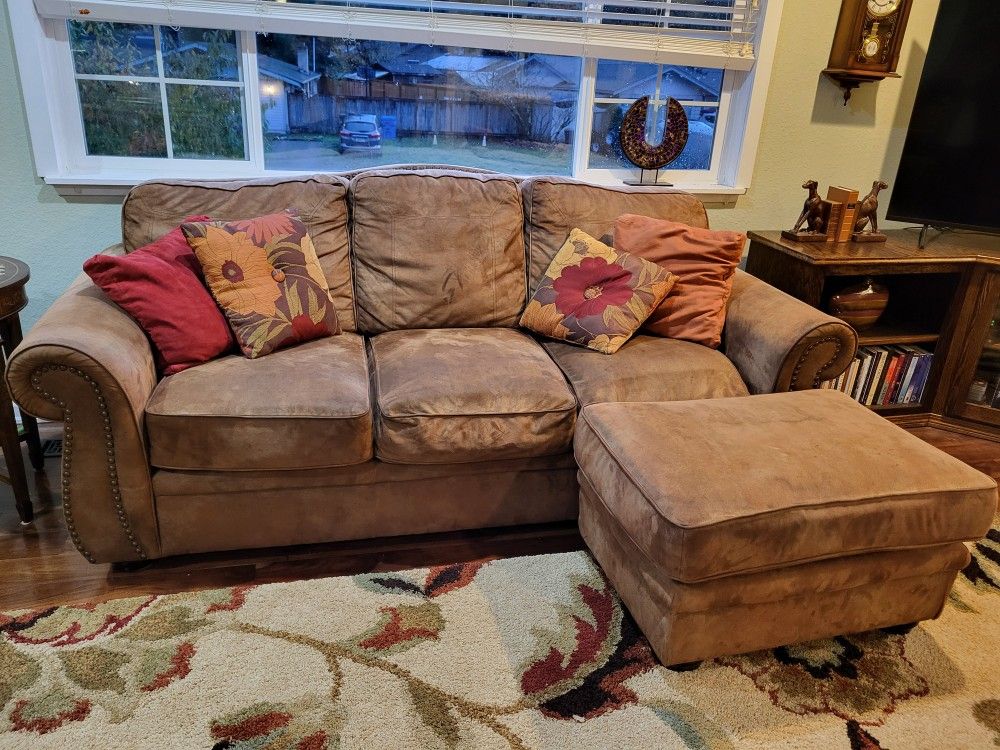 Couch & Love Seat, Ottoman