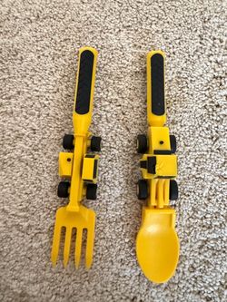 Toddler Construction Fork & Spoon