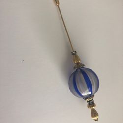 Murano glass hand made brooch , stick Pin.