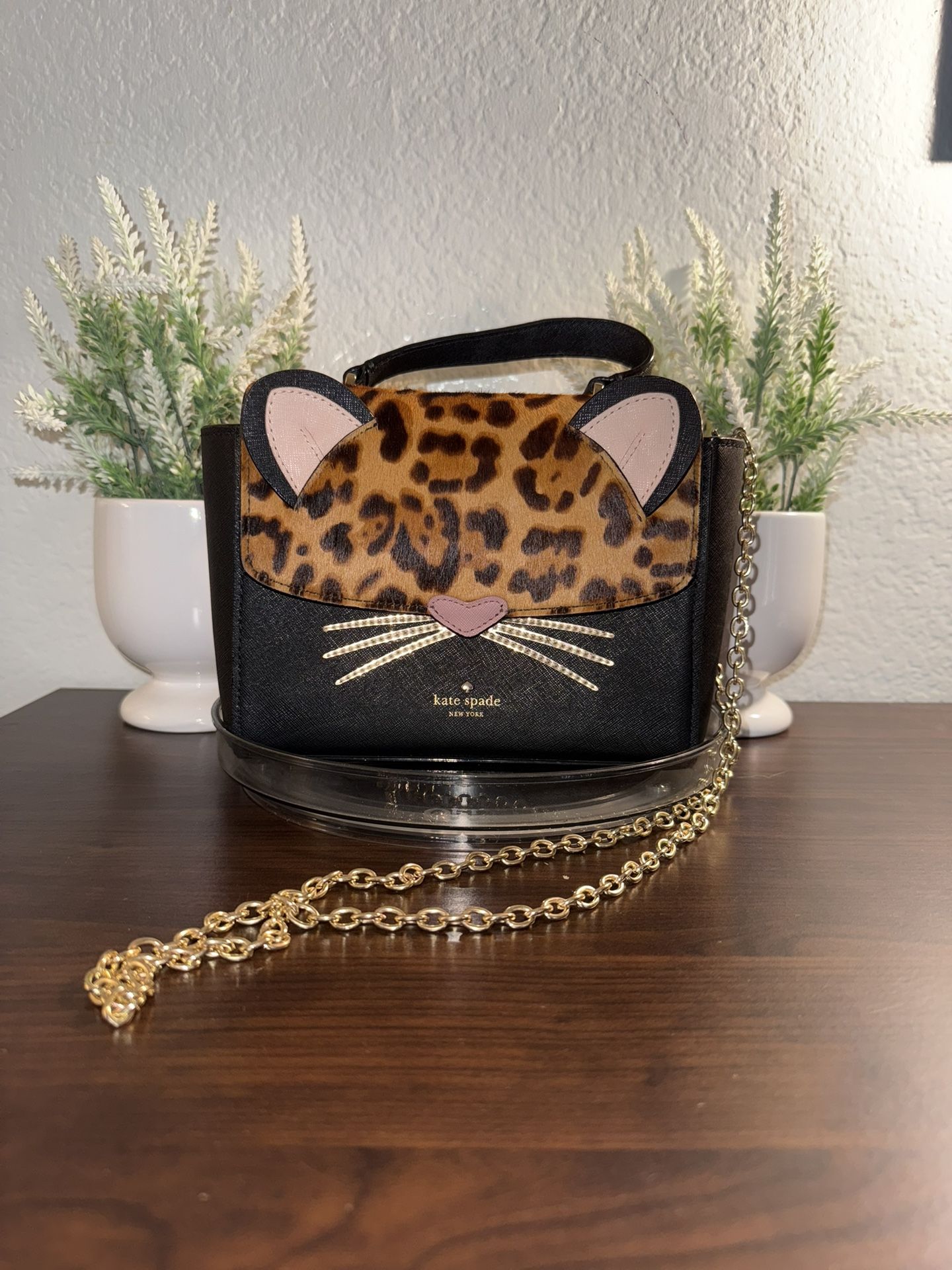 Kate Spade Leopard Crossbody EUC
