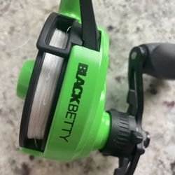 FreeFall Ghost Radioactive Pickle - Inline Ice Fishing Reels