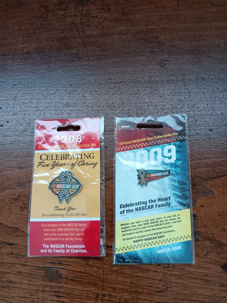 2 New Official NASCAR Collectable Pins 