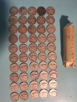 Silver dimes mercury 50 dimes