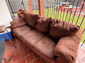Free Brown Sofa & Loveseat