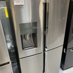 Samsung Stainless Steel 22 Cu. Ft. Food Showcase Counter Depth 4-Door Flex Refrigerator With FlexZone