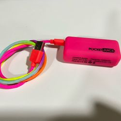 Pocket Juice  Rechargeable Power Bank w/Included  Cable   https://offerup.com/redirect/?o=UE9XRVIuQkFOSw== Capacity:1500mAh Input: DC 5.0V-1A Output:5