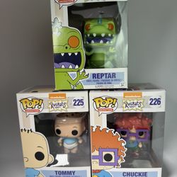 Funko Pop Nickelodeon Rugrats Lot Of Chuckie 225 Tommy 226 Reptar 227 NIB