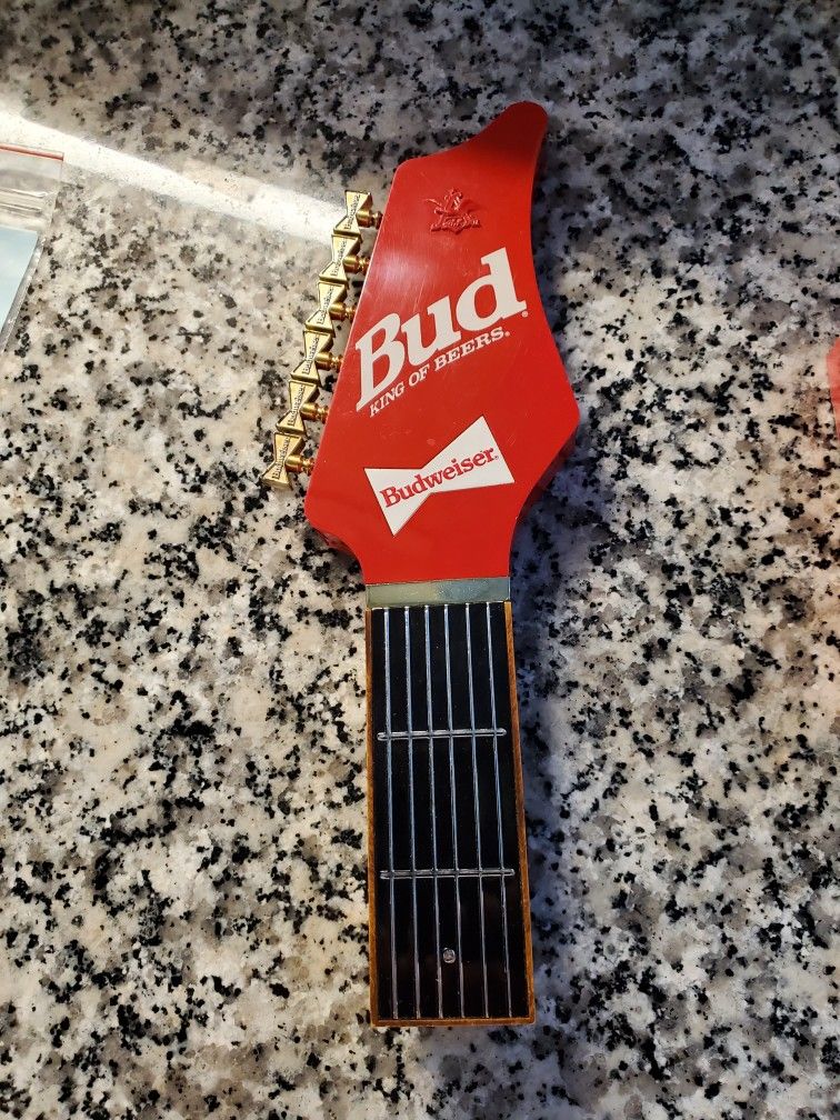 Guitar Head Dale JR Budweiser Beer Tap Handle 