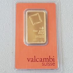 Valcambi Suisse Gold 1 Oz Bar