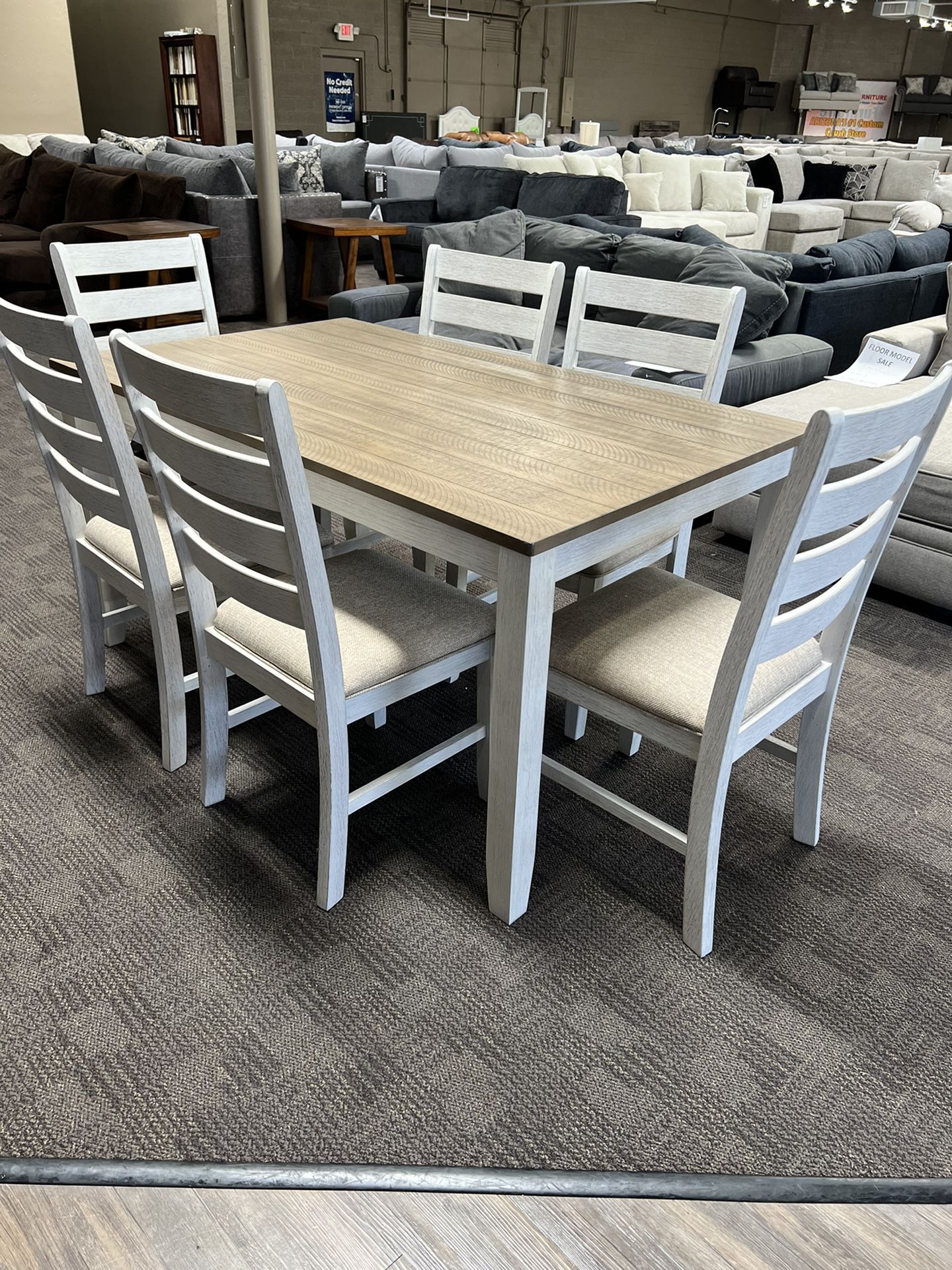 New White Dining Kitchen Table Set