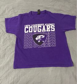 Crow Leadership Academy Cougars Purple T-Shirt