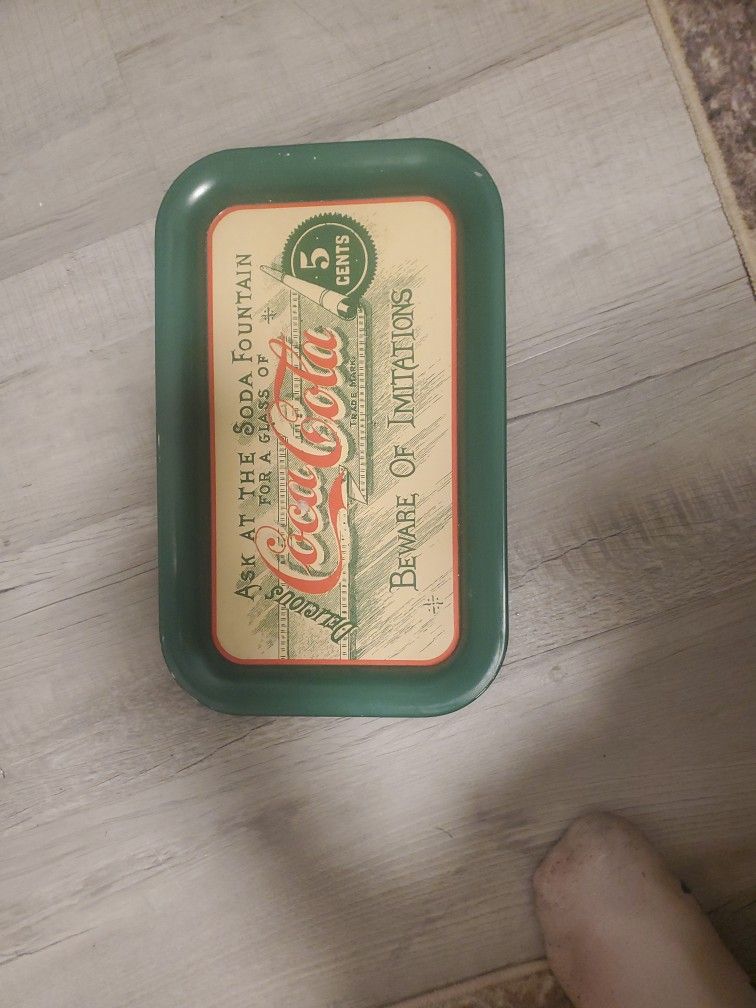 Coca Cola 5 Cent Metal Tray