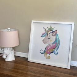 Unicorn Picture & Lamp 